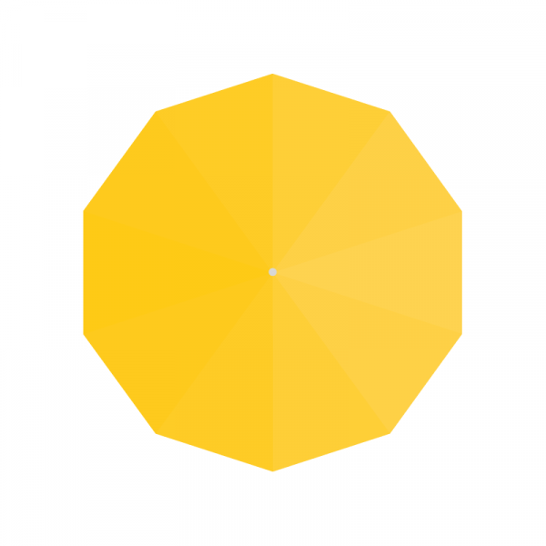 May Dacapo Ersatzbespannung Segmente: 10-Teiler | Form: rund | Stoff: MayTex-Poly - M 9526 maisgelb | Volant: ohne Volant