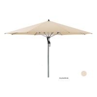 Glatz Sonnenschirm I Fortello "Easy" Ø 400 cm - rund, Stofffarbe: Klasse 2 - Dessin 158 Off White, ohne LED Beleuchtung