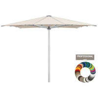 Glatz Marktschirm I Palazzo Royal Ø 500 cm - rund, Stofffarbe: Klasse 5 - Dessin 510 White, ohne Volant, Gestellfarbe: Anthrazit RAL 7016