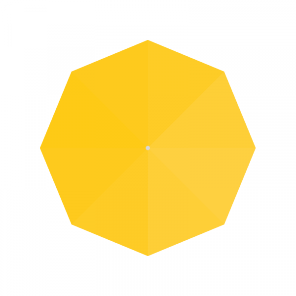 Filius Segmente: 8-Teiler | Form: rund | Stoff: MayTex-Poly - M 9526 maisgelb | Volant: ohne Volant