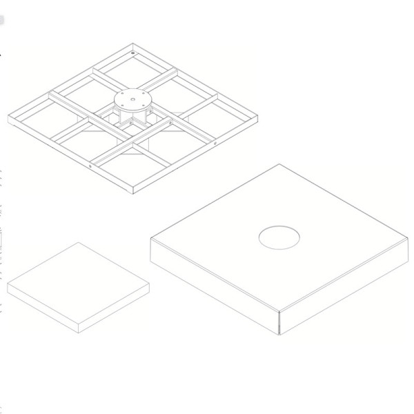 Shademaker Plattenständer Titan m. Abdeckung Shademaker Plattenständer Titan m. Abdeckung