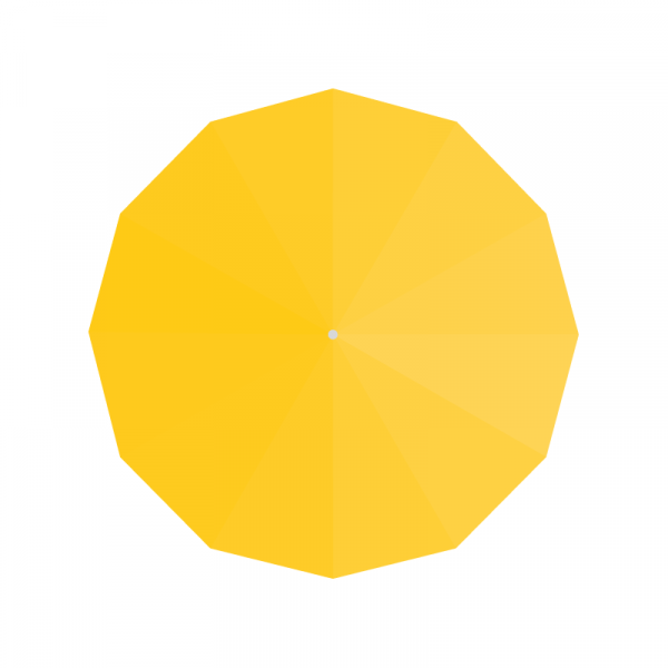 May Albatros Ersatzbespannung Segmente: 12-Teiler | Form: rund | Stoff: MayTex-Poly - M 9526 maisgelb | Volant: ohne Volant