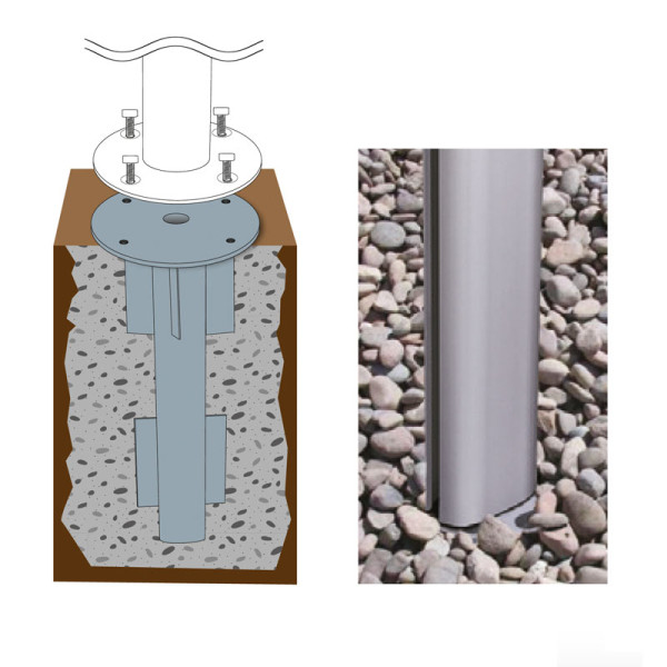 Shademaker Bodenhülse, Stahl verzinkt Shademaker Bodenhülse, Stahl verzinkt