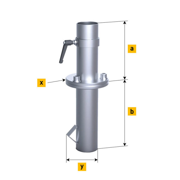 Ankerhülse inkl. Standrohr zum Einbetonieren Ankerhülse inkl. Standrohr zum Einbetonieren