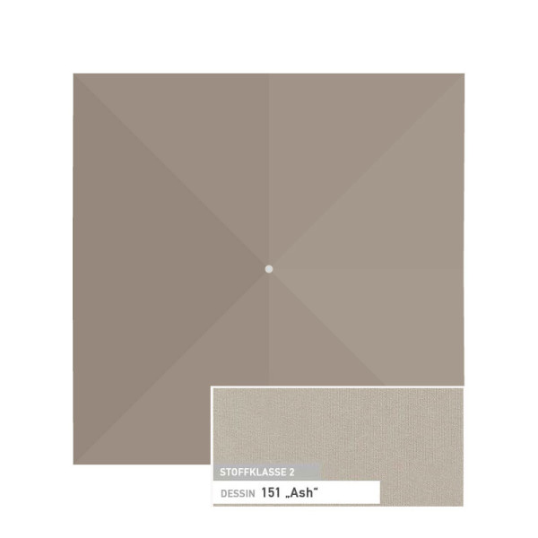 Alu-Smart Glatz Alu-Smart Ersatzbespannung 200 x 200 cm - 151 Ash