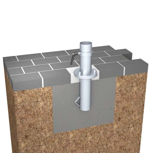 Ankerhülse inkl. Standrohr zum Einbetonieren Ankerhülse inkl. Standrohr zum Einbetonieren