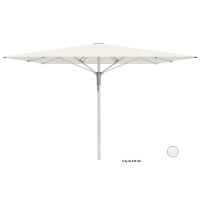 Glatz Sonnenschirm I Fortello Pro "Easy" 350 x 350 cm - quadratisch, Stofffarbe: Klasse 2 - Dessin 158 Off White
