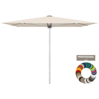 Glatz Marktschirm I Palazzo Noblesse Ø 450 cm - rund, Stofffarbe: Klasse 5 - Dessin 510 White, ohne Volant, Gestellfarbe: Anthrazit RAL 7016