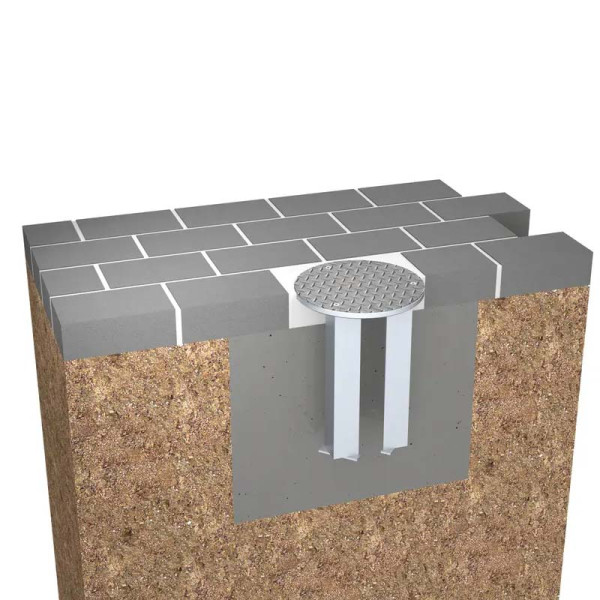 Ankerfuß RZ121 inkl. Standrohr zum Einbetonieren Ankerfuß RZ121 inkl. Standrohr zum Einbetonieren