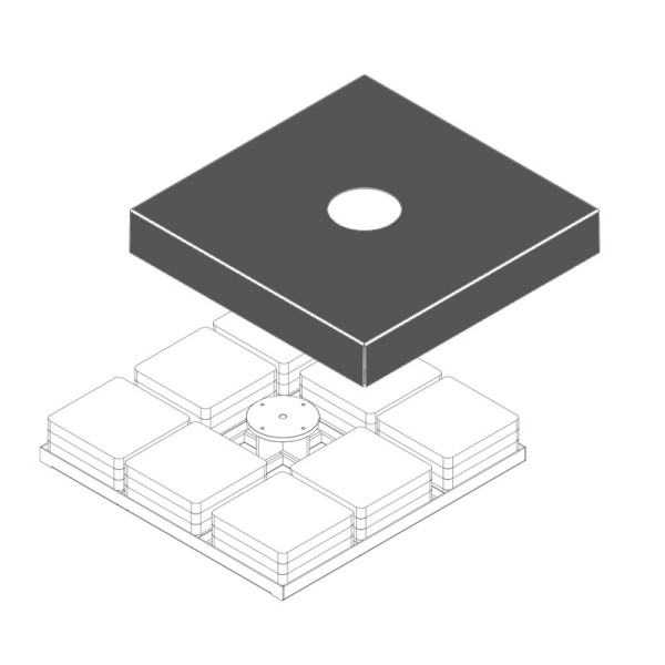 Shademaker Plattenständer Titan m. Abdeckung Shademaker Plattenständer Titan m. Abdeckung