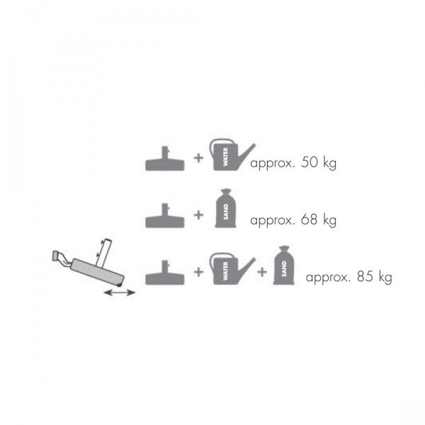 Doppler Active Füllsockel 20 bis 40 kg mit Edelstahlstandrohr Doppler Active Füllsockel 20 bis 40 kg mit Edelstahlstandrohr