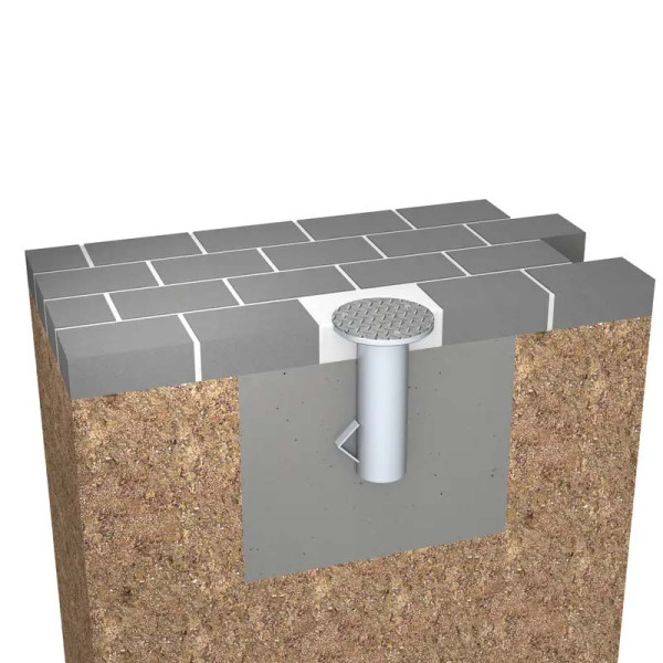 Ankerhülse inkl. Standrohr zum Einbetonieren Ankerhülse inkl. Standrohr zum Einbetonieren