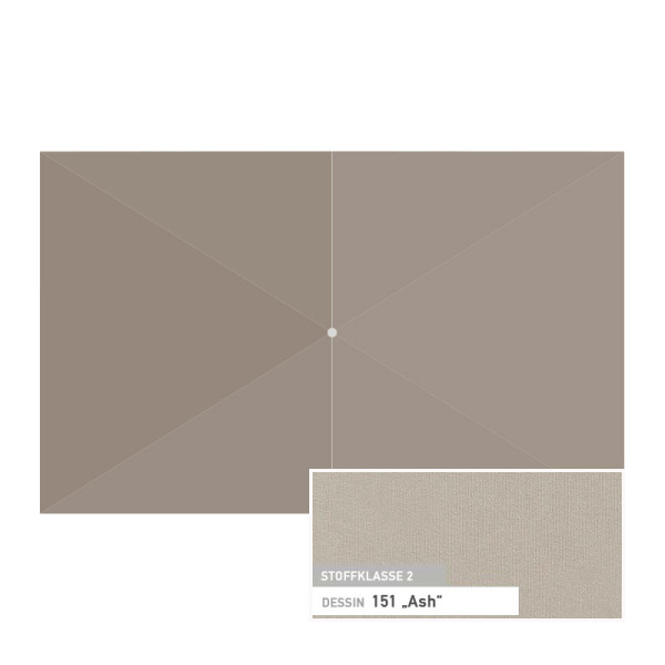 Alu-Smart Glatz Alu-Smart Ersatzbespannung 210 x 150 cm - 151 Ash