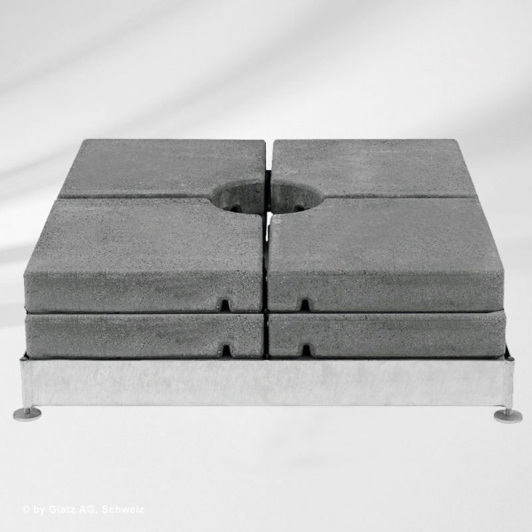 Sockel M4/M8/M16 690 kg inkl. 12 Betonelemente Sockel M4/M8/M16 690 kg inkl. 12 Betonelemente