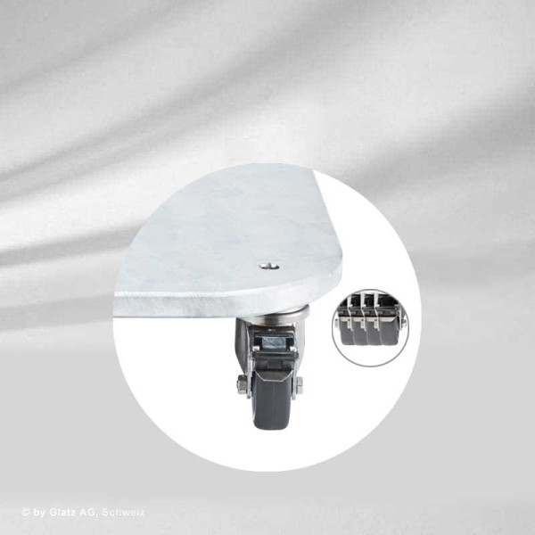 Rollen-Set für Glatz Stahlsockel Z Rollen-Set für Glatz Stahlsockel Z