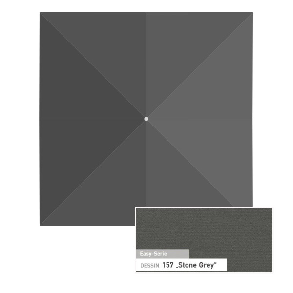 Alu-Smart Glatz Alu-Smart Ersatzbespannung 200 x200 cm - 157 Stonegrey