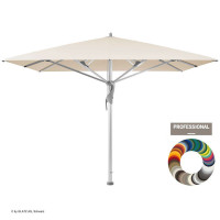 Glatz Marktschirm I Castello Pro Ø 350 cm - rund, Stofffarbe: Klasse 5 - Dessin 510 White, ohne Volant